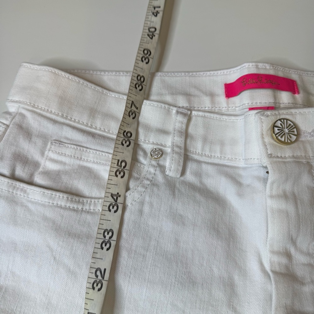 Lilly Pulitzer White Straight Leg Jeans | Classic Fit size 12 - Picture 10 of 13